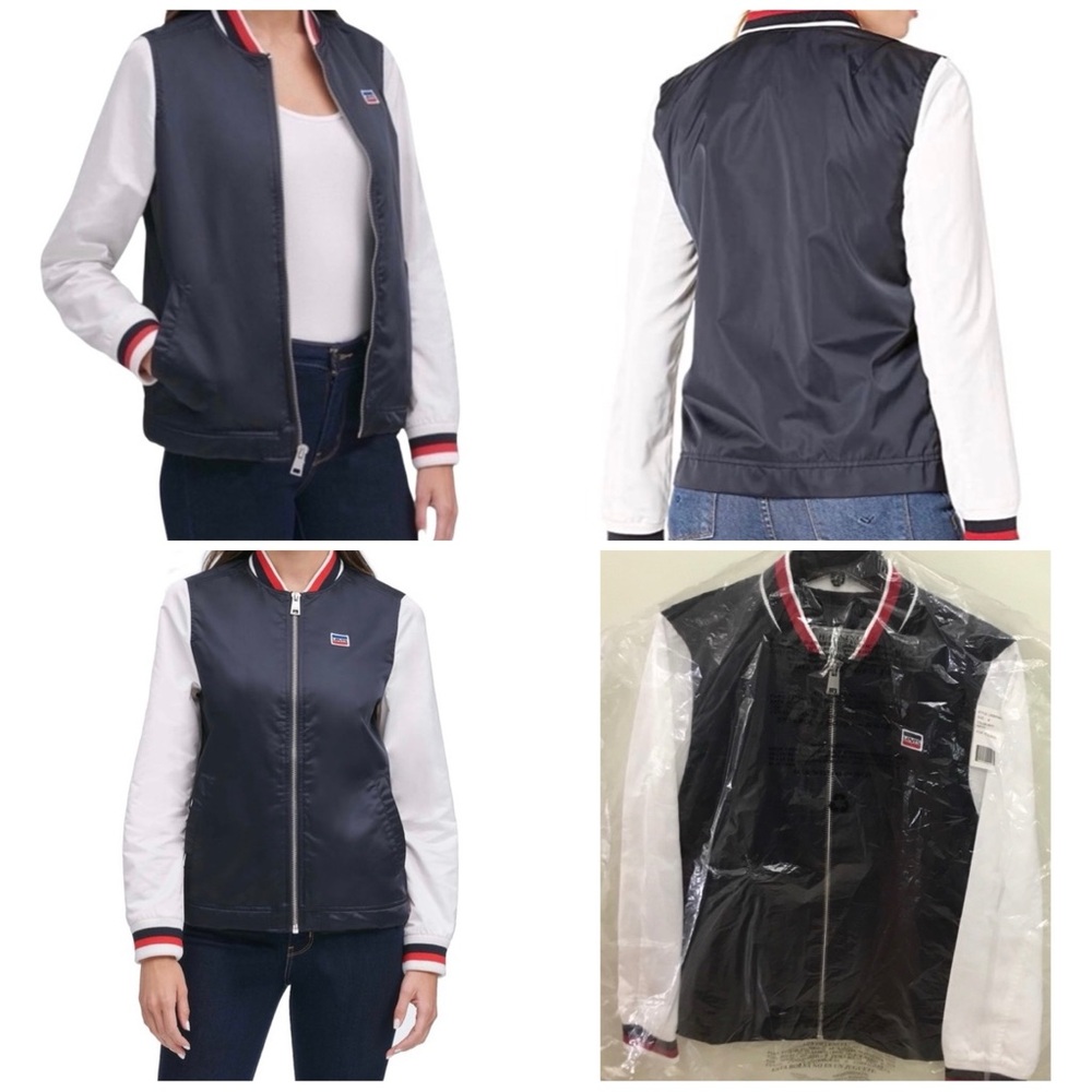 🪻 NWT Levi’s Bomber Jacket Navy/White M